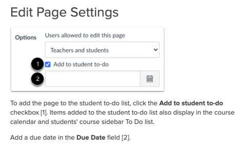 edit page settings in Canvas screenshot